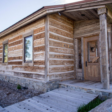 Wyoming Ranch Project - Hand-Hewn Skins, WeatheredBlend Timbers, and Antique Gra