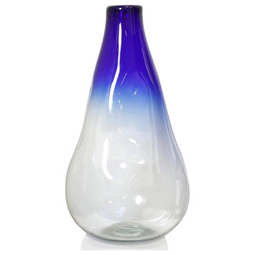 Firenze Vase, Blue Ombre/Clear