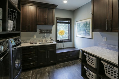 Inspiration for a laundry room remodel in Milwaukee