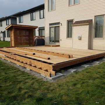 500 sq ft pressure treated deck