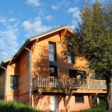 MAISON OSSATURE BOIS  /  BARDAGE MELEZE - LA MOTTE