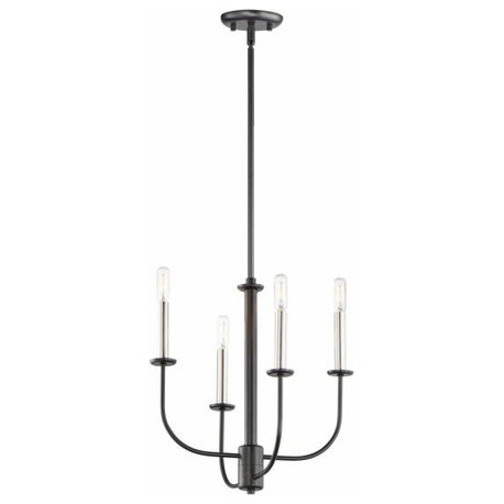 Maxim Lighting 10324BKSN Wesley, 4 Light Chandelier, Multi-Color