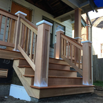 Historic front porch rebuild replication