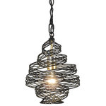 Varaluz - Flow 1 Light Mini Pendant, 1, Matte Black/French Gold - This 1 light Mini Pendant from the Flow collection by Varaluz will enhance your home with a perfect mix of form and function. The features include a Gold finish applied by experts.