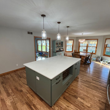 Stunning Kitchen Remodel Done With New Sage Cabinets