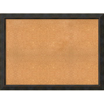 Framed Cork Board, Signore Bronze Wood, 46x34