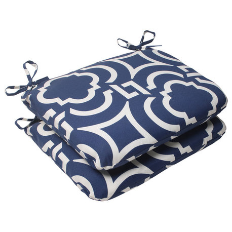 Carmody Navy Rounded Corners Seat Cushion, Set of 2