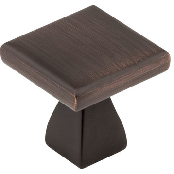 Elements 449 Hadly 1 Inch Square Cabinet Knob - Brushed Oil Rubbed Bronze
