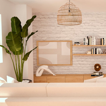 Decoración de salón comedor y cocina de 30 m²