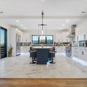 Navy Blue Shaker Cabinets