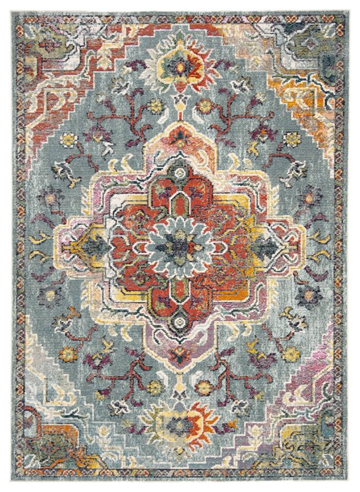 Safavieh Crystal 9' x 12' Rug in Teal and Red, 5' x 8' - Mediterranean ...