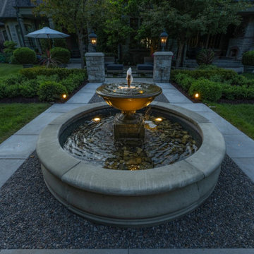 Landscaped Expansion Patio with Personalized Fountain