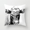 Black Cow Pillow Cover, 16x16