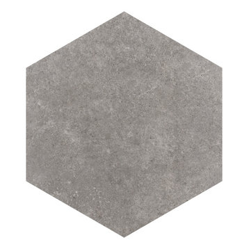 Traffic Hex Porcelain Floor and Wall Tile, Grey