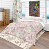 Skull Bull in Flowers Bohemian and Eclectic Duvet Cover, Twin