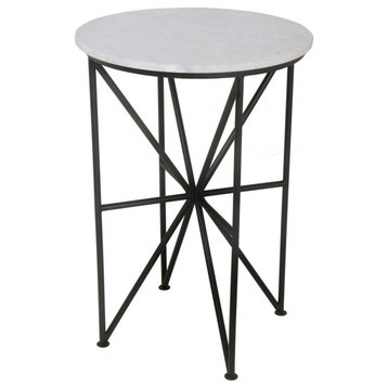 Grand Geometric Marble Accent Table