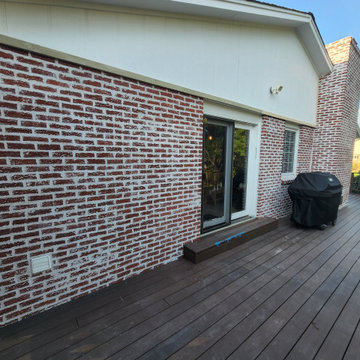 German smear brick wall on home