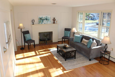 Inspiration for a living room remodel in DC Metro