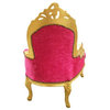 Abelle French Baroque Rococo Chaise in Pink