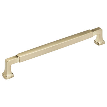Amerock Stature Cabinet Pull, Golden Champagne, 8-13/16" Center-to-Center