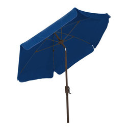 FiberBuilt Umbrellas LLC - 7.5' Garden Umbrella Navy Blue Champ Bronze Finish by Fiberbuilt Umbrellas - Outdoor Products
