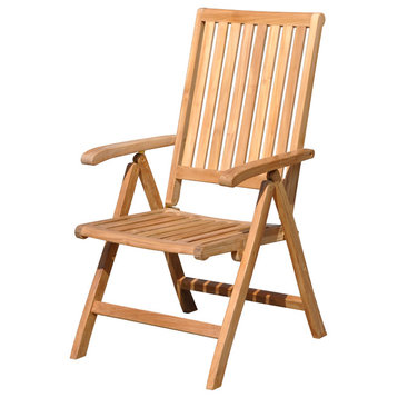 Courtyard Casual Natural Finish Teak Heritage Outdoor Chair