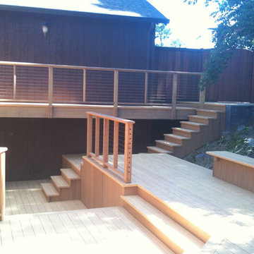Mill Valley custom clear red cedar deck