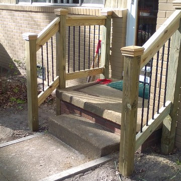 Custom hand rails porch