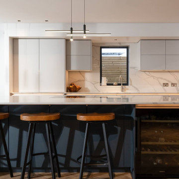 Modern Duotone Kitchen & Utility in St Albans