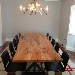 Urban Tree Salvage - Reclaimed Maple Live Edge Dining Table Top - Dining Tables