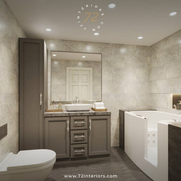 Elderly Master Bathroom and Kitchen Virtual Design in San Francisco