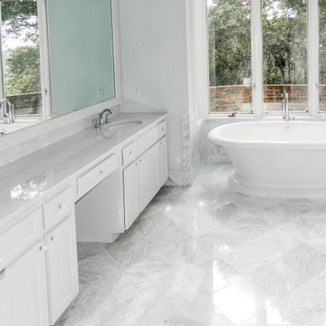 Marble Bathroom Retreat in Westlake