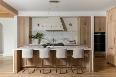 Example of a transitional kitchen design in Charlotte