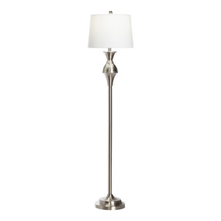 HomeGlam 61.5 Madison Crystal Balls Metal Floor Lamp Antique Brass Brass  Antiqued 