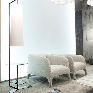 Selling: Opale Lounge Chair, Help Floor Lamp, Fiore Suspension Lamp