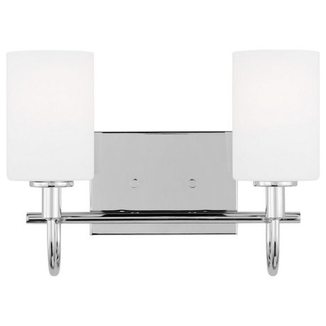 Oak Moore 2-Light LED Bathroom Vanity Light in Chrome