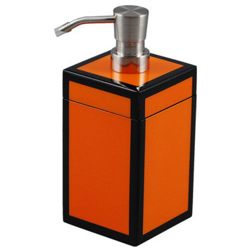 Orange and Black Lacquer Soap Pump