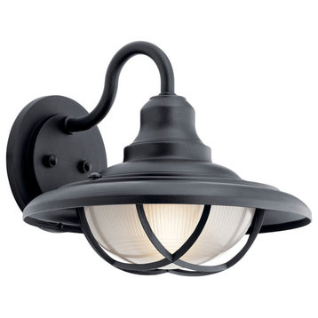 Kichler Harvest Ridge 1 Light Large Outdoor Wall Sconce in Textured Black