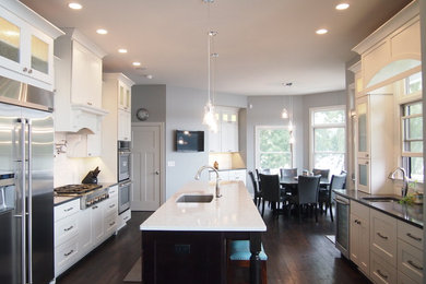 Example of a transitional kitchen design in Grand Rapids