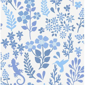 Karina Blue Meadow Wallpaper Bolt