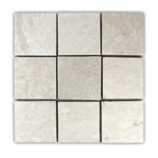 12"x12" Cream Stone Mosaic Tile