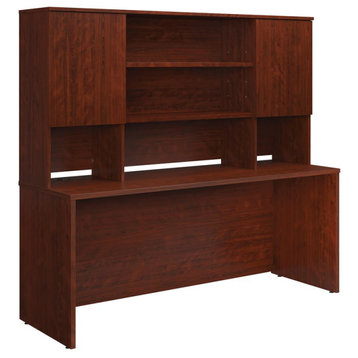 Sauder Affirm 72" x 24" Shell and 72"Hutch in Classic Cherry