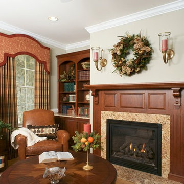 Custom Fireplace Surround and Built-In Bookcases