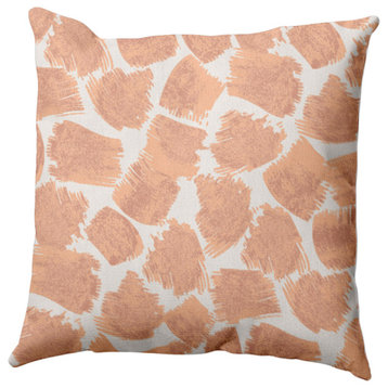 Giraffe Journey Pillow, Orange, 18"x18"