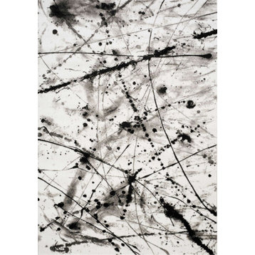 Perry Collection Abstract Splatters Rug, 5'3"x7'7"