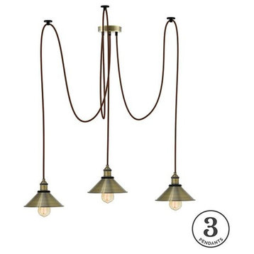 Brown And Bronze Shade Pendant Light Chandelier
