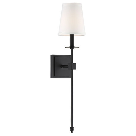 Savoy House Monroe 9-303-1-89 One Light Wall Sconce, Matte Black