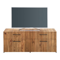 Reclaimed wood TV table medium - Side Tables And End Tables