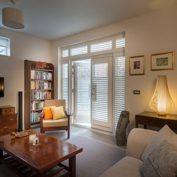 French Door and Patio Door Shutters. Solid Shutters - Interior Shutters