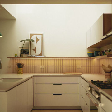 Warm White Scandi Kitchen Backsplash